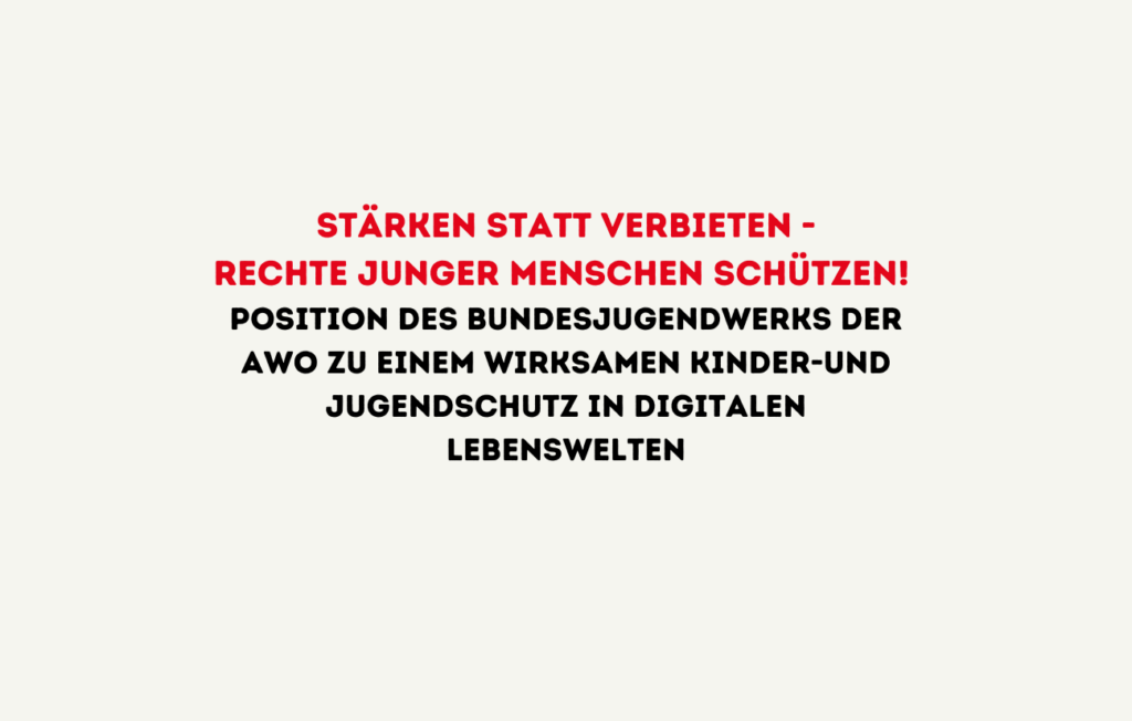 Titel der Position stärken statt verbieten - Rechte junger Menschen schützen