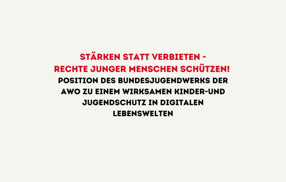 Titel der Position stärken statt verbieten - Rechte junger Menschen schützen